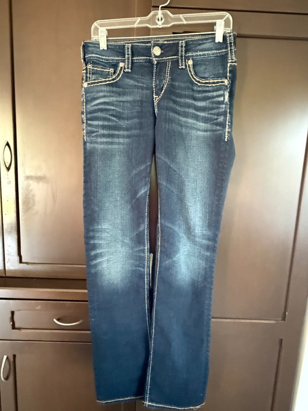 Silver Jeans Co. Suki Mid Straight Jeans W28/L32 Medium Wash Stretch Denim